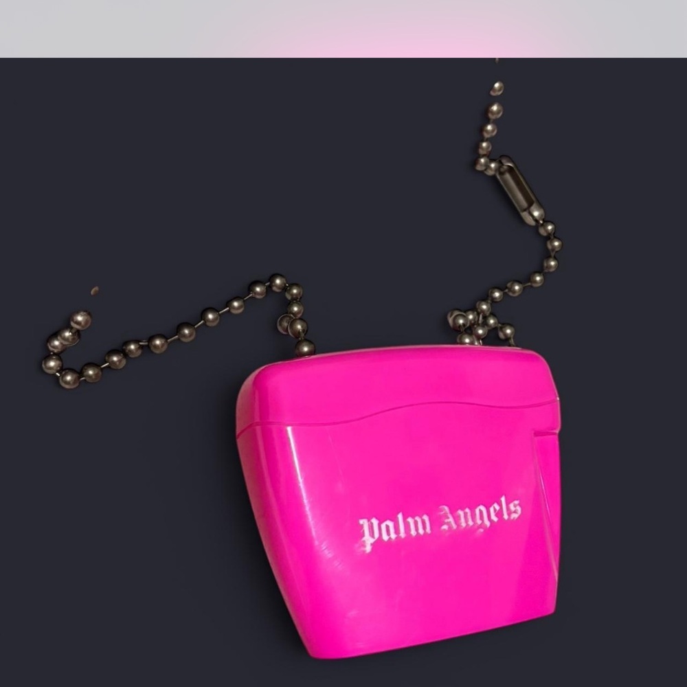 Palm Angels Hot Pink Mini Bag with Silver Chain